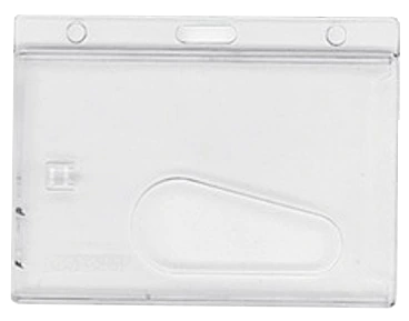 [4156828] Enclosed Badge Holder with Thumb Slot (Horizontal)