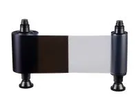 2 Panel Monohrome  Black and overlay ribbon KO for Evolis  Pebble&Dualys